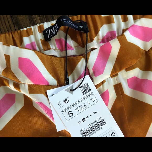 Zara Woman Printed Wide Leg Pant 2528/662 - Picture 8 of 8